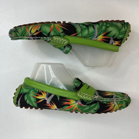 Loudmouth 8.5 Men’s Logan‎ Driving Loafers Bora Bora Tropical Print Botanical main image 9